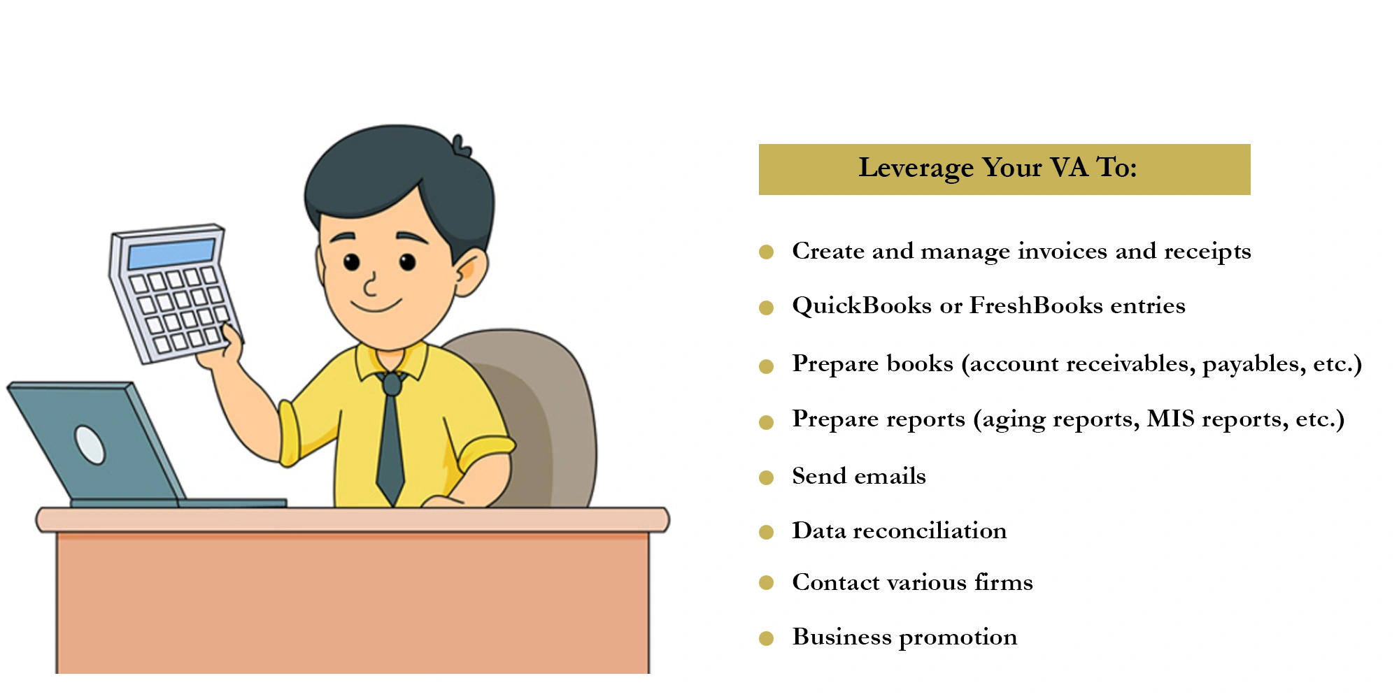 accountant receiving support from a virtual assistant